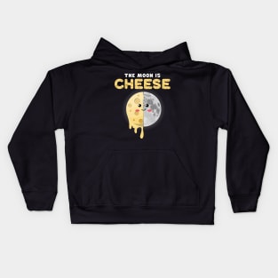 The moon is cheese Kids Hoodie